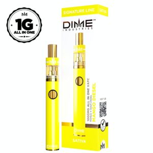 1g THC Disposable Vape – Mango Diesel by Dime Industries (Sativa) 86.4% THC