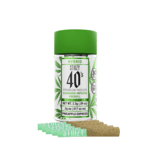 STIIIZY Pineapple Express Live Resin Baby Pre-rolls – 2.5g 5 Pack (Hybrid)