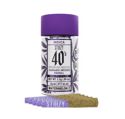 2.5g STIIIZY Watermelon Z Live Resin Baby Pre-rolls – 5 Pack (Indica)