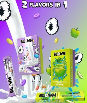 Enjoy the bold flavor of Blown Sour Apple Vape. This hybrid disposable delivers smooth puffs with a fruity kick. Ready to use and perfect on-the-go.